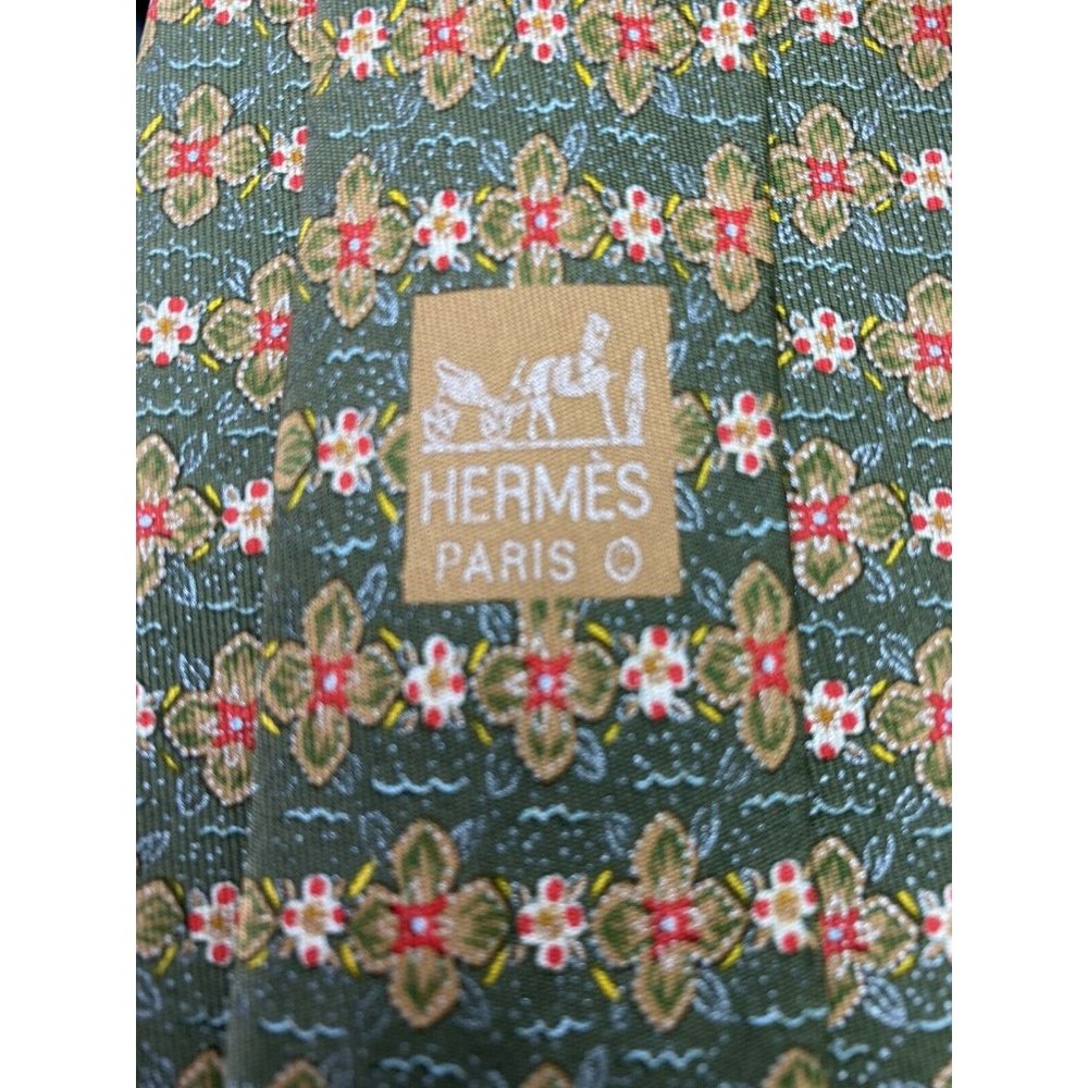 HERMES PARIS (7675 TA) TIE 100% SILK - Picture 2 of 8